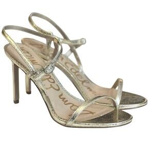 NWT Sam Edelman Heels - Metallic Gold Strappy Shoes - 8.5
